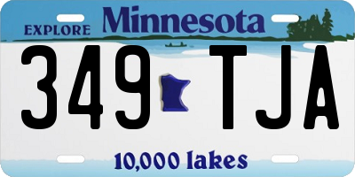 MN license plate 349TJA