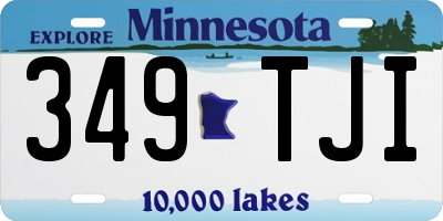 MN license plate 349TJI