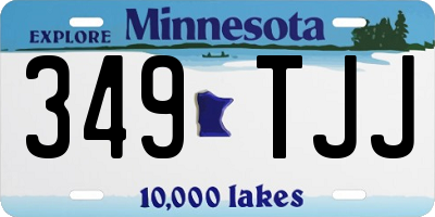MN license plate 349TJJ