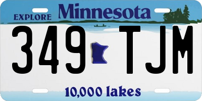 MN license plate 349TJM