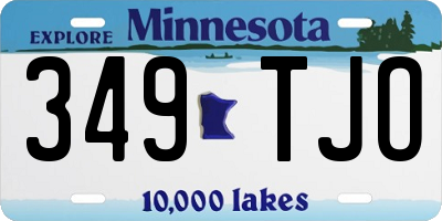 MN license plate 349TJO