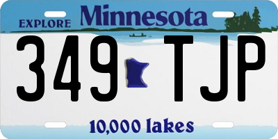 MN license plate 349TJP