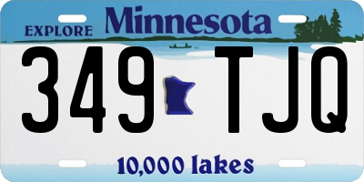 MN license plate 349TJQ