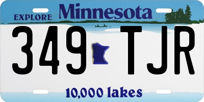 MN license plate 349TJR