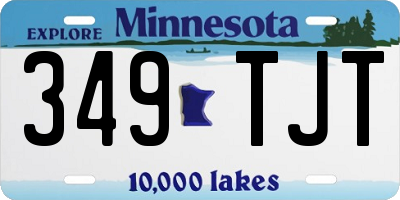 MN license plate 349TJT