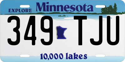 MN license plate 349TJU
