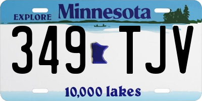 MN license plate 349TJV