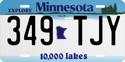 MN license plate 349TJY