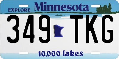 MN license plate 349TKG