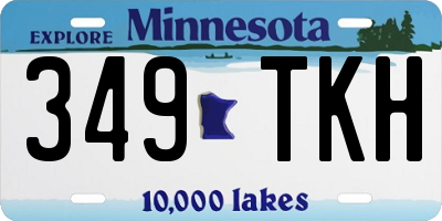 MN license plate 349TKH