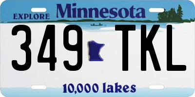 MN license plate 349TKL