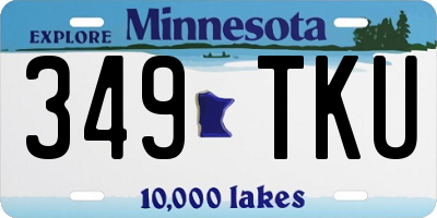 MN license plate 349TKU