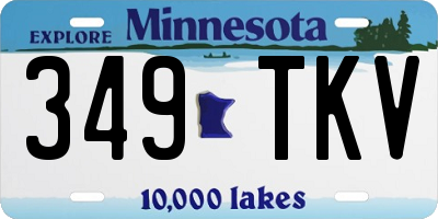 MN license plate 349TKV