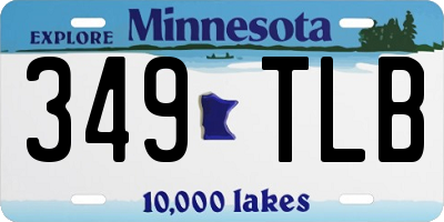 MN license plate 349TLB