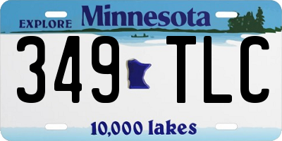 MN license plate 349TLC