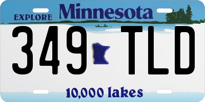 MN license plate 349TLD