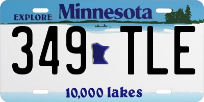 MN license plate 349TLE