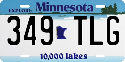 MN license plate 349TLG
