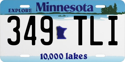 MN license plate 349TLI