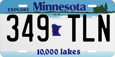 MN license plate 349TLN