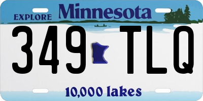 MN license plate 349TLQ