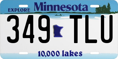 MN license plate 349TLU