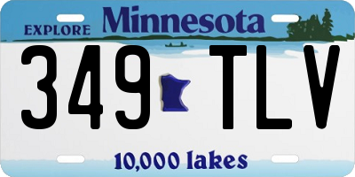 MN license plate 349TLV