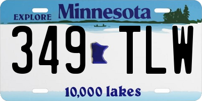 MN license plate 349TLW