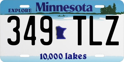 MN license plate 349TLZ