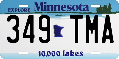 MN license plate 349TMA