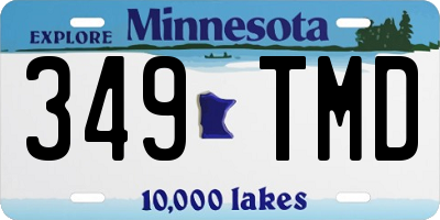 MN license plate 349TMD