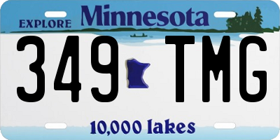 MN license plate 349TMG