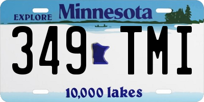 MN license plate 349TMI