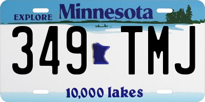 MN license plate 349TMJ