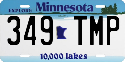 MN license plate 349TMP