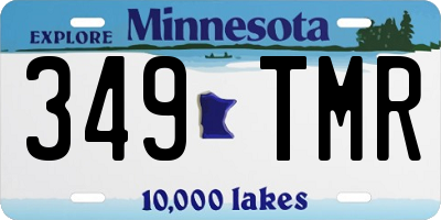 MN license plate 349TMR