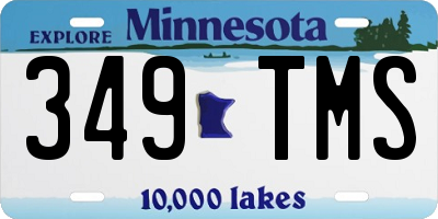 MN license plate 349TMS