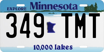 MN license plate 349TMT