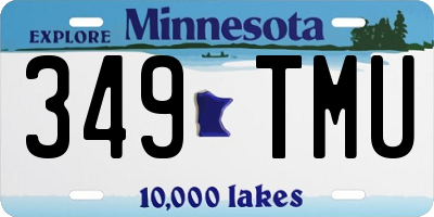 MN license plate 349TMU