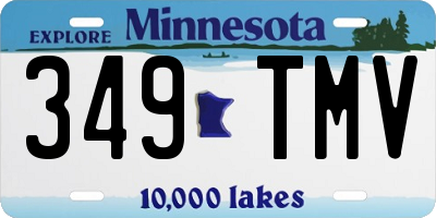 MN license plate 349TMV