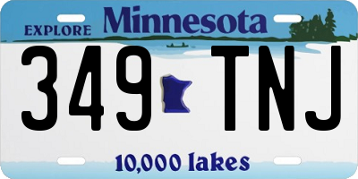 MN license plate 349TNJ
