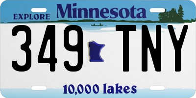 MN license plate 349TNY