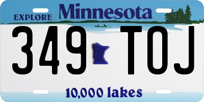 MN license plate 349TOJ