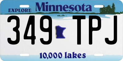 MN license plate 349TPJ