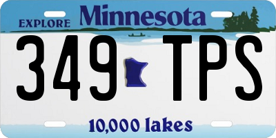 MN license plate 349TPS
