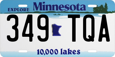 MN license plate 349TQA
