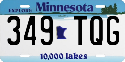 MN license plate 349TQG