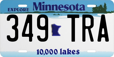 MN license plate 349TRA