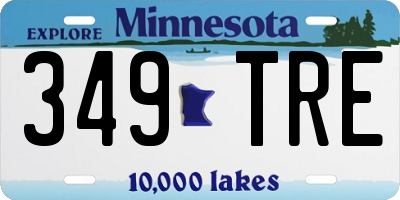 MN license plate 349TRE