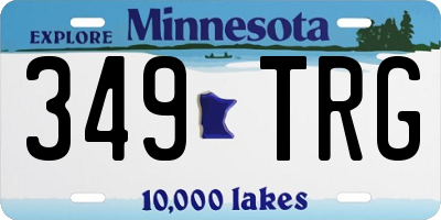 MN license plate 349TRG